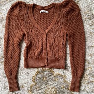 rust colored | cardigan | xsmall | abercrombie & fitch